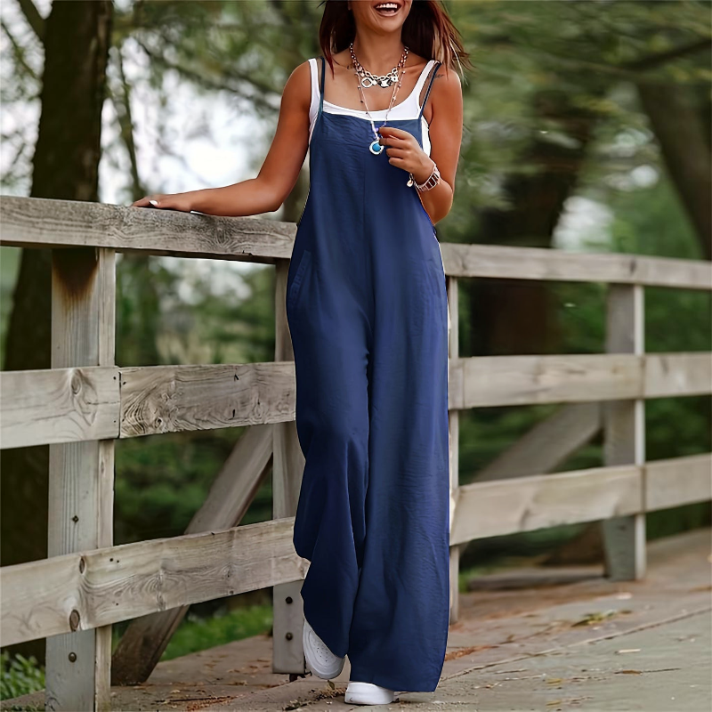 Oversized Sleeveless Wide-Leg Jumpsuit for Women