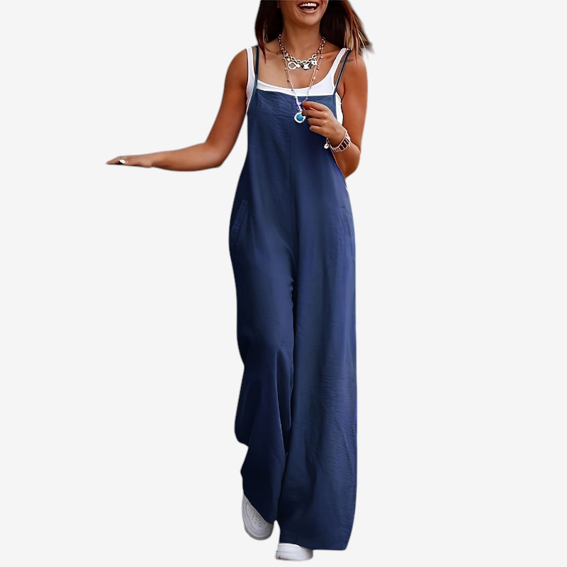 Oversized Sleeveless Wide-Leg Jumpsuit for Women