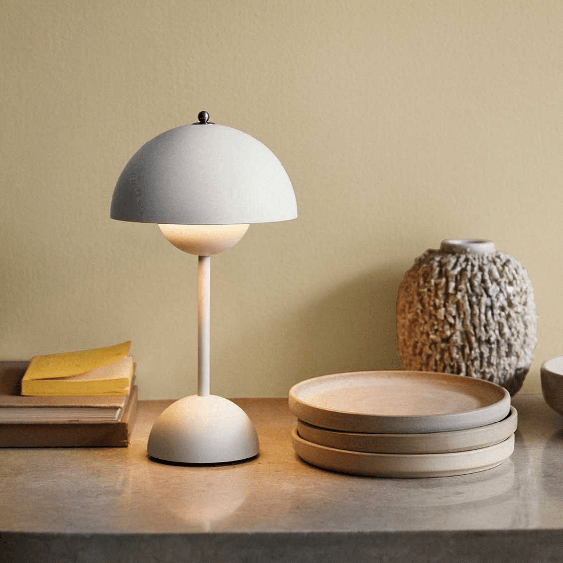 Lunarglo | LED Lamp Modern Sleek Design with Soft Ambient Glow | Energy-Efficient LED Lighting for Cozy, Inviting Atmosphere | Versatile Placement for Nightstand, Living Room or Office