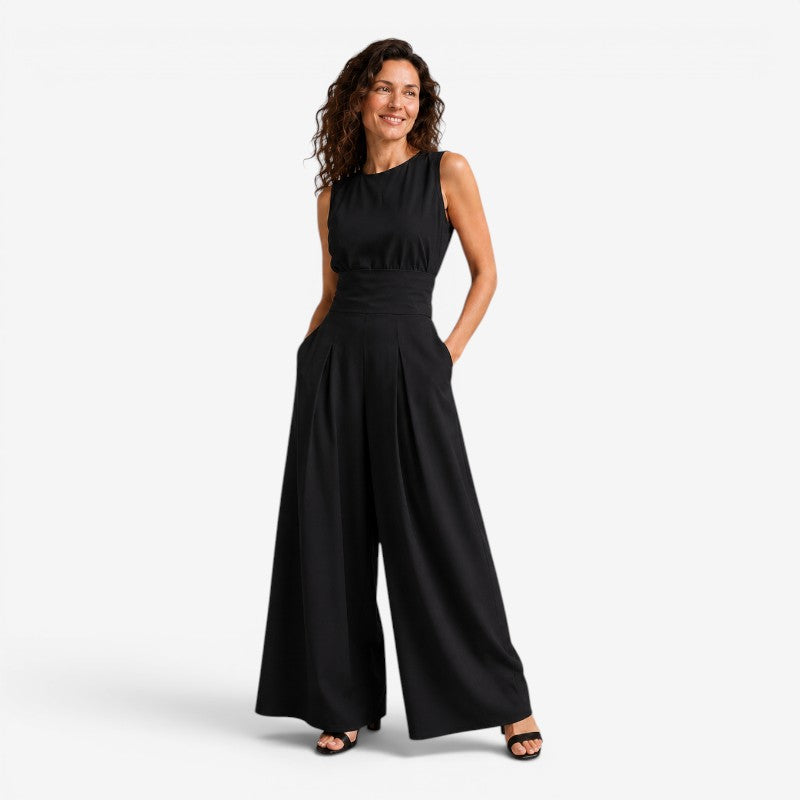 Elegant Women's Sleeveless Wide Leg Jumpsuit